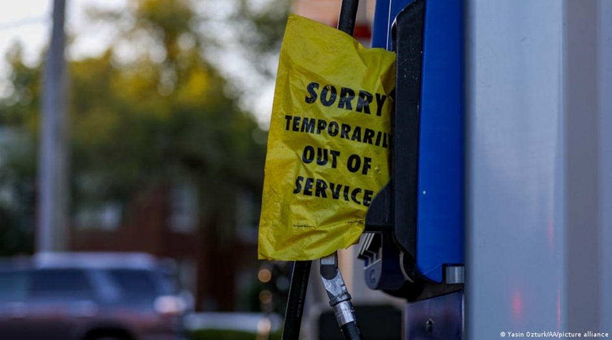 A cyberattack has caused many gas pumps in the US capital to run out of fuel.