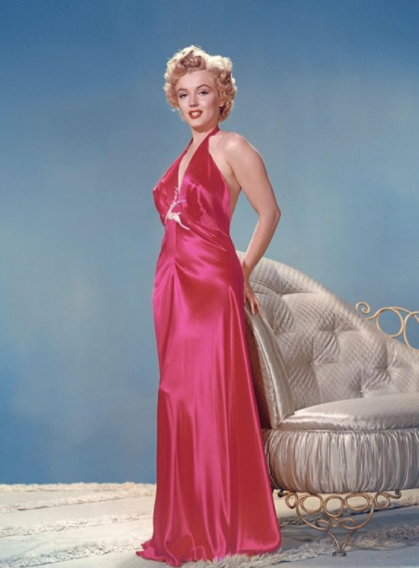 marilyn monroe satin dress