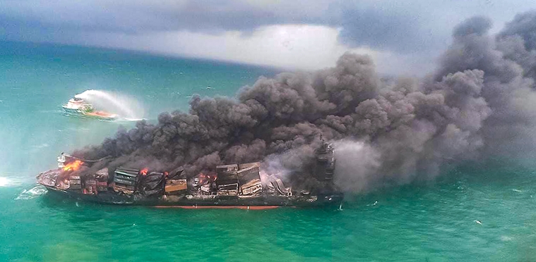 Sri Lanka Braces For Major Oil Spill As Cargo Vessel Expected To Sink 
