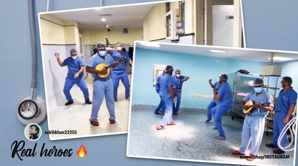 Doctors dancing to Seeti maar Radhe, Salman Khan Radhe song dance cover, seeti maar mandolin cover, Radhe movie song, Radhe movie dance cover, Seeti maar Radhe dance cover, doctors dancing videos, Seeti maar Radhe doctors dance viral video, Trending news, viral videos, Indian Express news