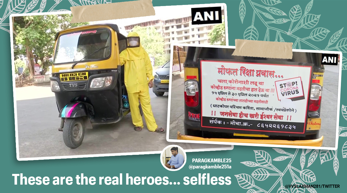 Mumbai teacher makeshift ambulance, Mumbai teacher auto rickshaw ambulance for Covid patients, Covid warrior, auto into ambulance, Trending news, Indian Express news