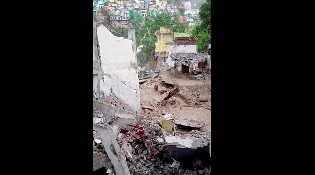 the cloudburst also damaged pedestrian bridges, water pipelines and electricity supply lines, an official said. (PTI Photo)