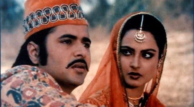 Film star Farooq Sheikh and Rekha in film Umrao Jaan (Express Archive)