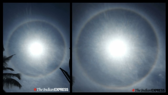 22 degree circular halo sun, Bengaluru