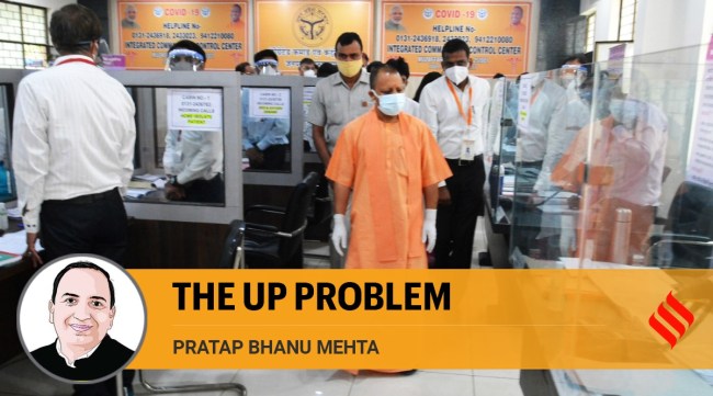 Uttar Pradesh Chief Minister visits a Covid Control Centre (PTI Photo/File)
