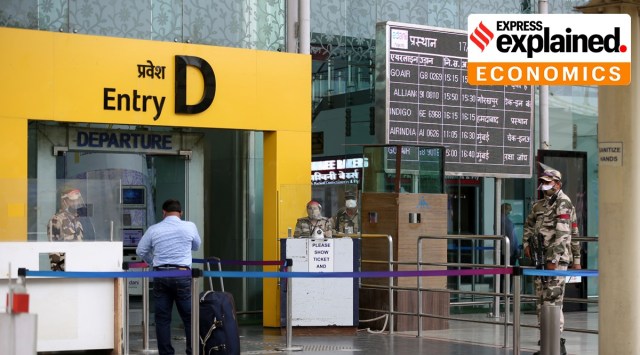 The Lucknow airport wears a deserted look. (Express Photo: Vishal Srivastav)