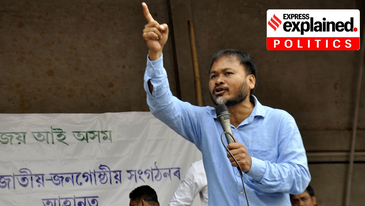 Akhil Gogoi Gogoi managed to win the election without hitting the campaign trail even once.
(Express photo by Dasarath Deka/File)