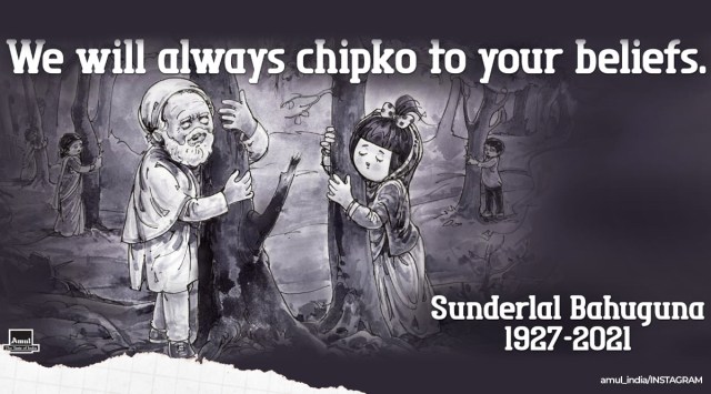 Sunderlal Bahuguna, Sunderlal Bahuguna passes away, Sunderlal Bahuguna dies of covid, Who is Sunderlal Bahuguna, noted environmentalist Sunderlal Bahuguna, India news, Indian express