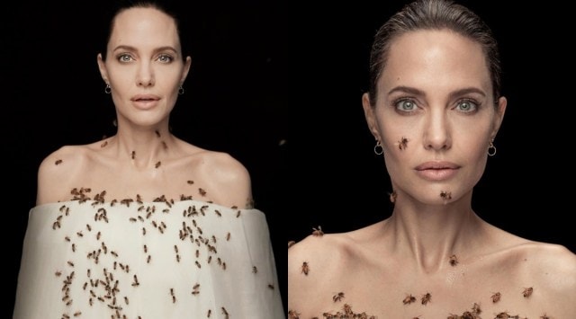 Angelina Jolie was covered with bees for 18 minutes for a photoshoot ...