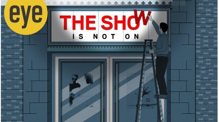 Even if shooting resumes, it wouldn’t be the same. For instance, crowd scenes have successively reduced from 1,000 junior artistes to nearly zero. (Illustration: Bivash Barua)