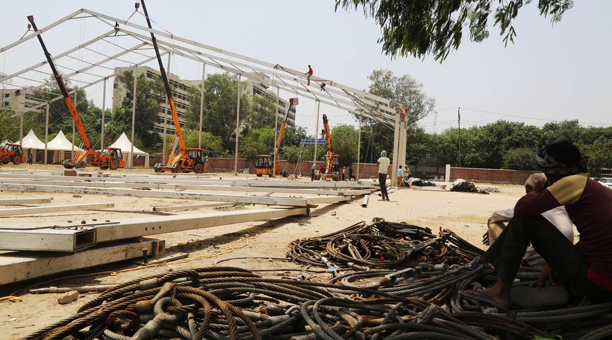 Delhi: 70% work done at Ramlila Maidan’s 500-bed ICU facility, to be ready in a few days
