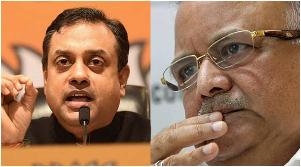 Sambit Patra and Raman Singh. (File Photo) 