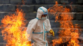 The spread of coronavirus disease (COVID-19) in Kathmandu rajasthan woman jumps into pyre