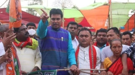 Tripura news, Tripura BJP MLAs joining TMC, Tripura TMC, BL Santhosh Tripura, Sudip Roy Barman, Biplab Deb, tripura CM, Indian express