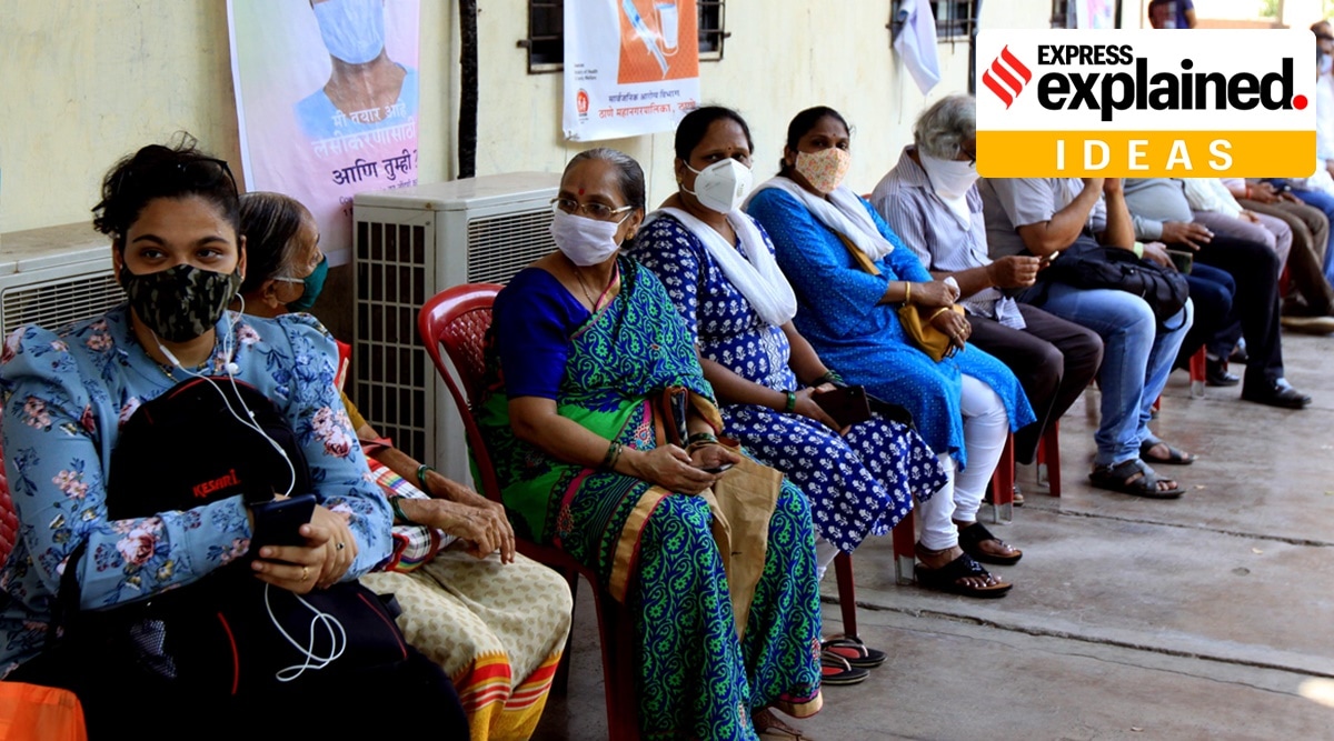 At a vaccination centre in Thane (Express photo/Deepak Joshi)