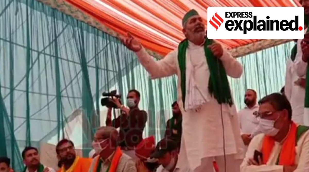 A Kisan Majdoor mahapanchayat in Ambala’s Dhurali village, which was addressed by BKU's Rakesh Tikait. (Image courtesy: BKU) 