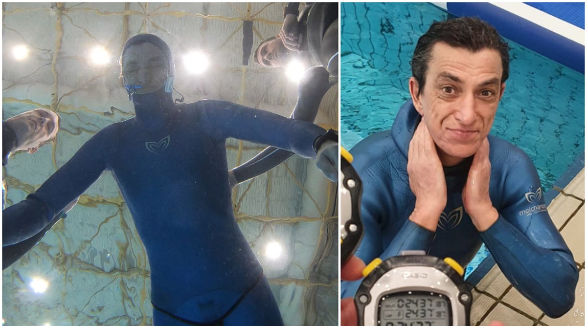 Croatian freediver holds breath underwater for almost 25 minutes