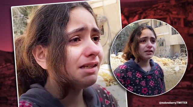 10 year old gaza girl, 10-year-old Palestinian girl, Israel Gaza conflict, Israel conflict, israel air strike, israel missiles, gaza missiles, hamas air strike, israel iron dome, twirrer reactions, indian express, indian express news