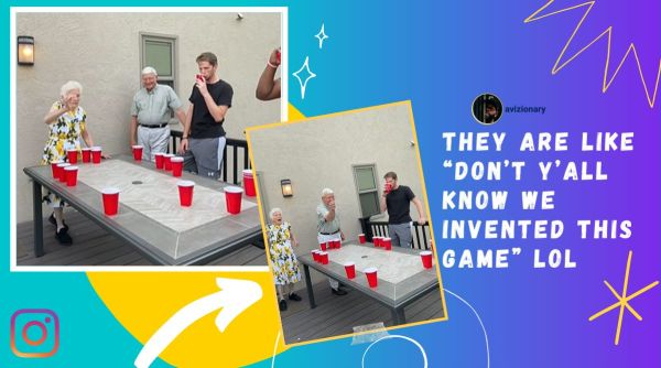 grandparent beer ball game, elderly couple beer ball game, old couple beer pong video, viral videos, indian express
