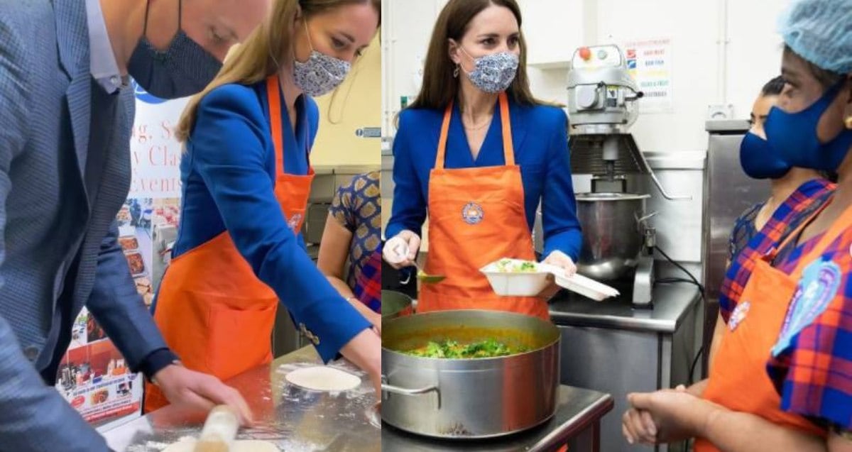 Il principe William e Kate Middleton fanno giovani donne e curry con la Sikh Charity Association;  Orologio