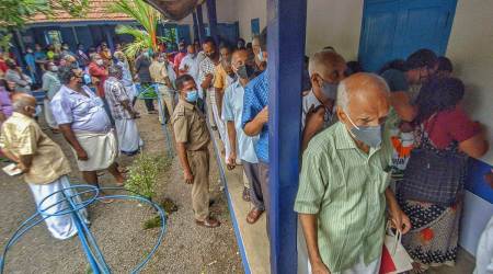 A queue at a school in Kottayam, Kerala, for Covid-19 vaccine. (File)
