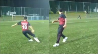 virat kohli, virat kohli free kick, virat kohli football, virat kohli twitter, virat kohli fitness