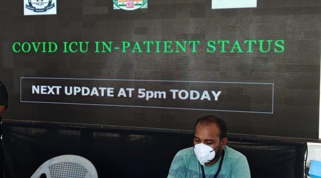 chennai covid news, Government Medical College Omandurar Estate, chennai LED board covid patient status, chennai covid hospitals, chennai news, indian express