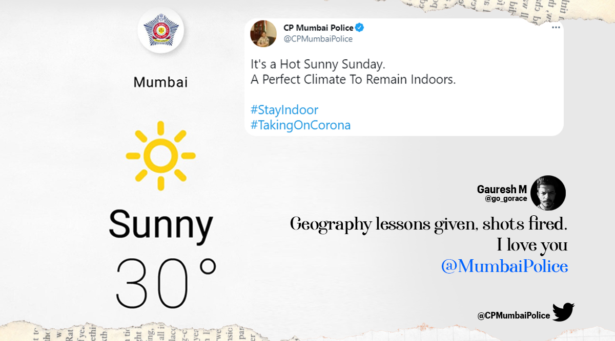 mumbai police, mumbai police witty reply, mumbai police savage reply man go out in lockdown, mumbai police funny tweets, viral news, trending news, indian express
