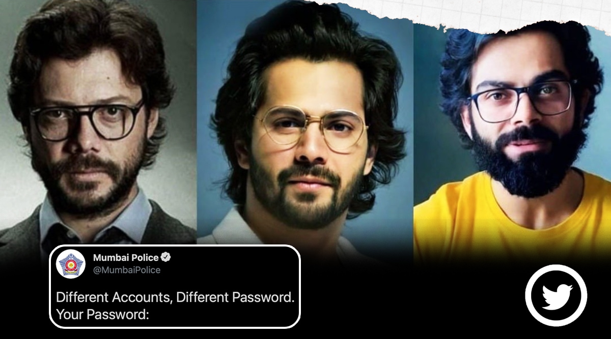 The Professor’s lookalikes Kohli and Varun Dhawan star in Mumbai Police’s latest tweet