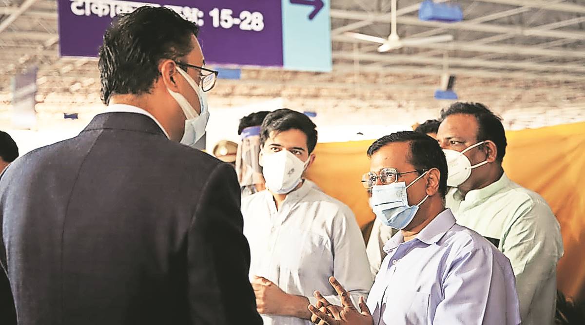 Delhi CM visits vaccination centre: Aim is to vaccinate all in three months