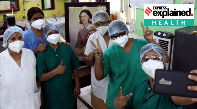 A new study underlines the role of nurses. May 12, birth anniversary of Florence Nightingale, is World Nursing Day. (Express Photo: Deepak Joshi)