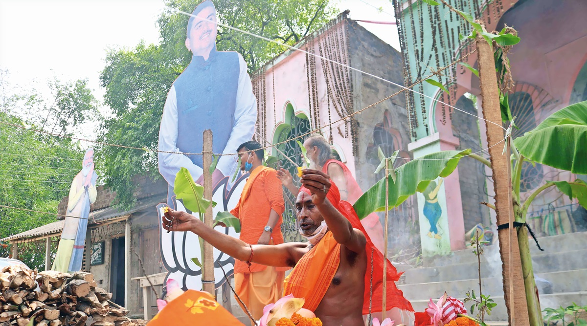 A puja for Suvendu Adhikari in Nandigram. 