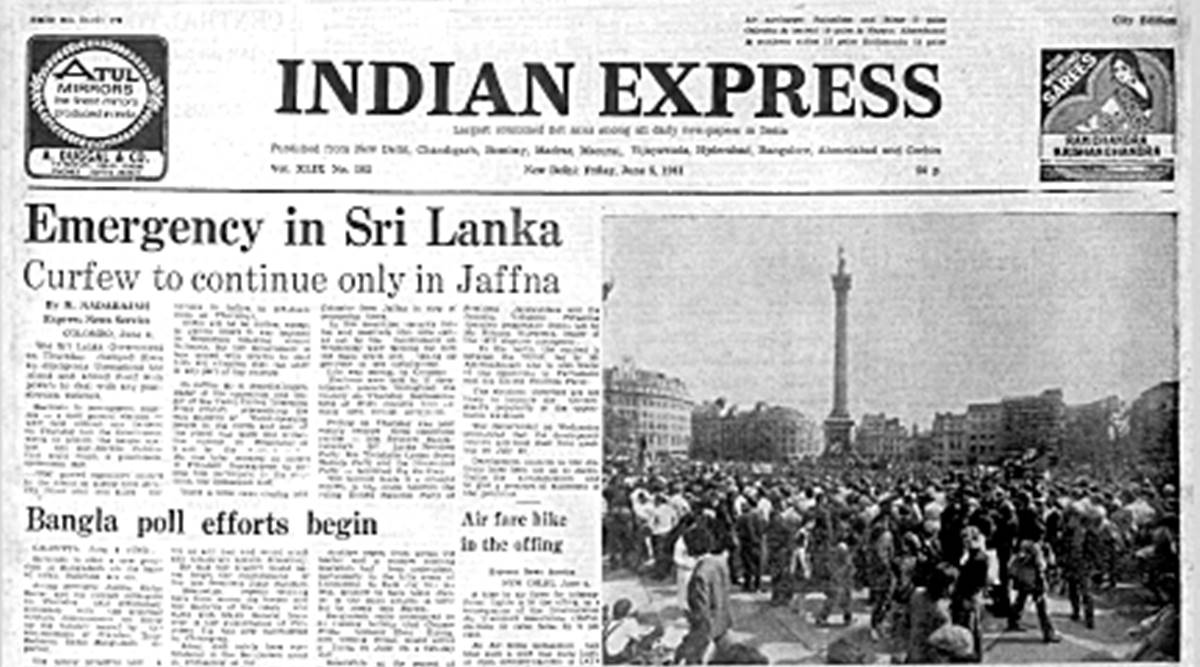 June 5, 1981, Forty Years Ago: Lanka Emergency | The Indian Express
