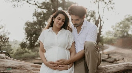 Aparshakti Khurana, wife Akriti maternity shoot
