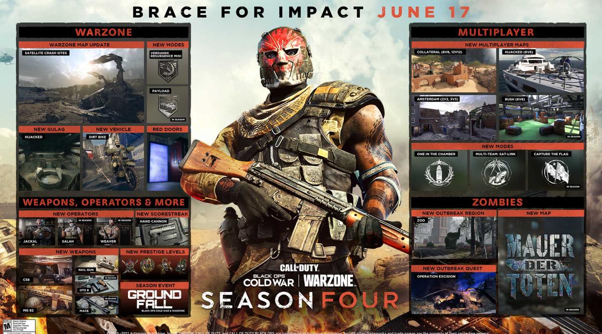 Call of Duty: Warzone, Black Ops Cold War to get Season 4 on June