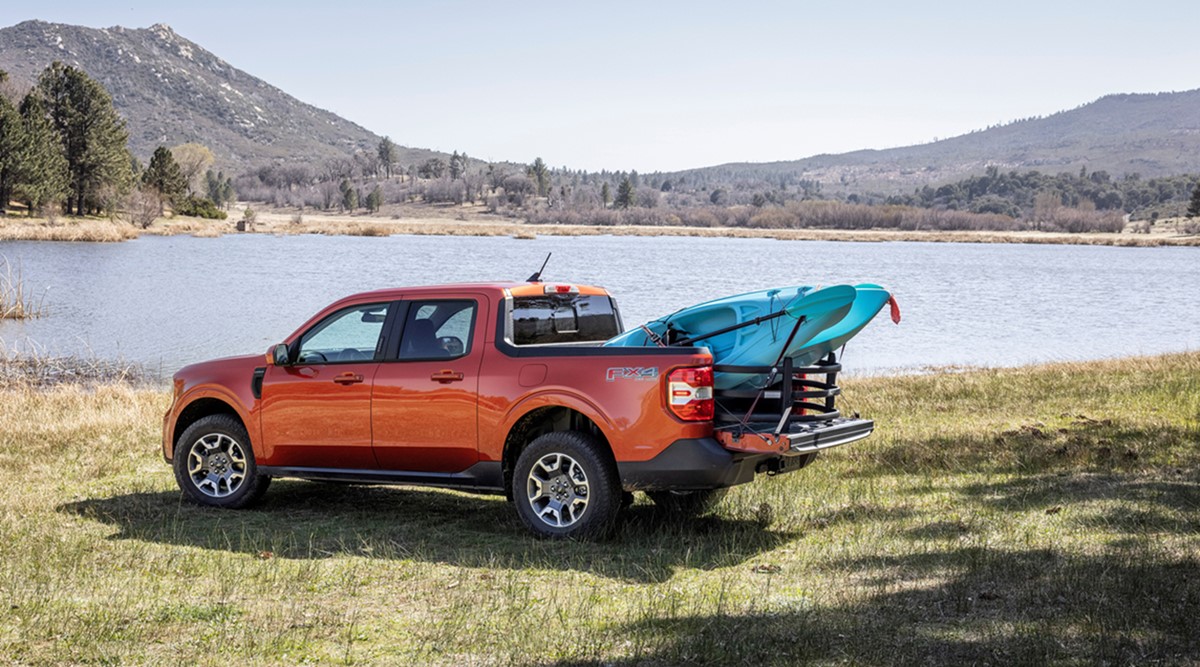 A photo provided by Ford shows the 2022 Ford Maverick EcoBoost. The 118-year-old automakerÕs outlook has brightened recently, and many analysts give credit to Jim Farley, who took over as chief executive last October. Farley expressed confidence that the Maverick would be a hit, saying he could envision Ford producing a family of Maverick variants, including an electric model. (Ford via The New York Times)