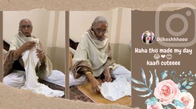 Grandmother Bodysuit reaction, viral video, Instagram viral video, Grandmother compares bodysuit to diaper, Grandmother and bodysuit, trending news, Indian express news