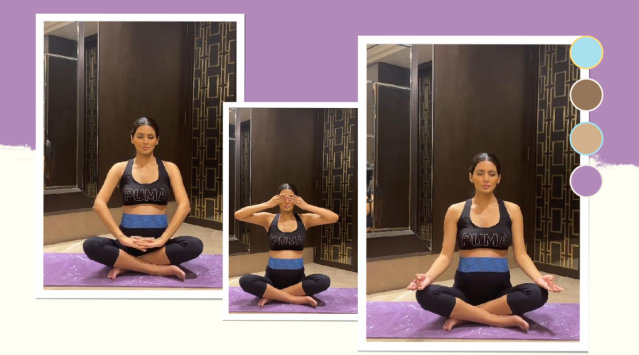 geeta basra, fitness news, geeta basra pregnancy, prenatal yoga poses, how to avoid disgestive issues during pregnancy, constipation pregnancy, indianexpress.com, indianexpress, yoga poses to avoid constipation, geeta basra prenatal yoga,