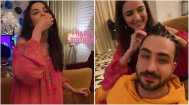 Jasmin bhasin with aly goni