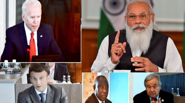  Prime Minister Narendra Modi participates in the first Outreach Session of the G7 Summit virtually, in New Delhi. (PTI Photo)