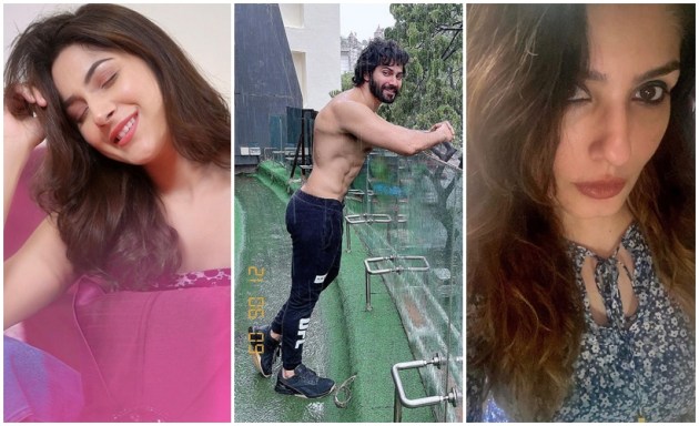 Mumbai Rains photos Shehnaaz Gill, Varun Dhawan, Raveena Tandon enjoy monsoon