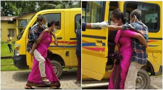 Niharika said that the road leading up to her house was not motorable, so the auto could not reach their doorstep. (Video screengrab)