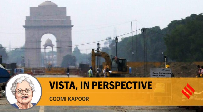 Construction activities of Central Vista Avenue Redevelopment Project in progress. (Express Photo: Amit Mehra)