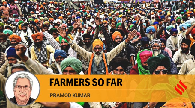 Farmers protest against the farm laws at Singhu border in New Delhi