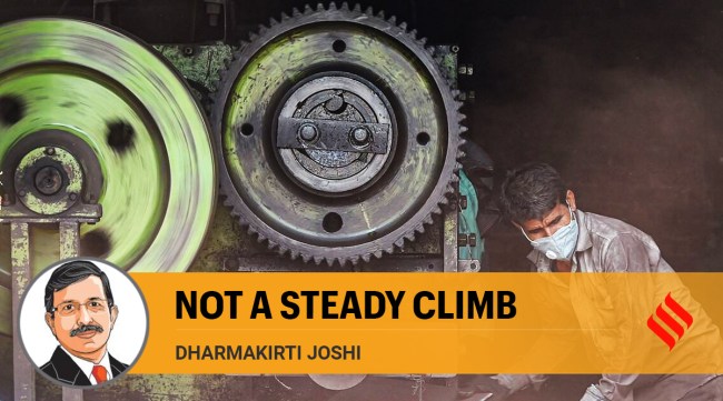 A worker busy at a factory in the Wazirpur Industrial area as the unlocking process of COVID-19 lockdown begins, in New Delhi (PTI)