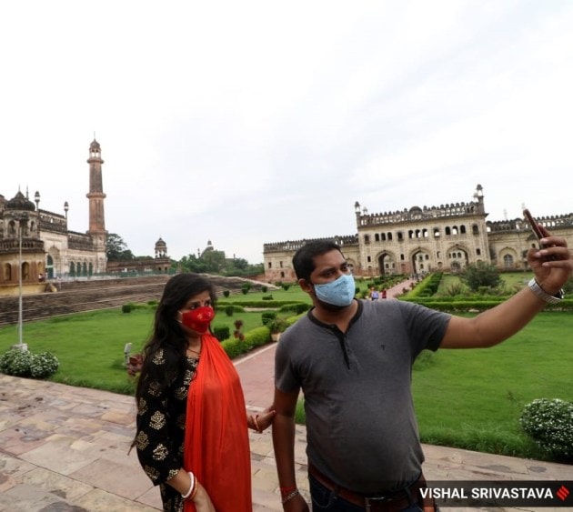 Bara Imambara, Bara Imambara in Lucknow, reopening of Bara Imambara, tourists visiting Bara Imambara, Bara Imambara pictures, Bara Imambara photos, Bara Imambara gallery, Indian Express, Indian Express news