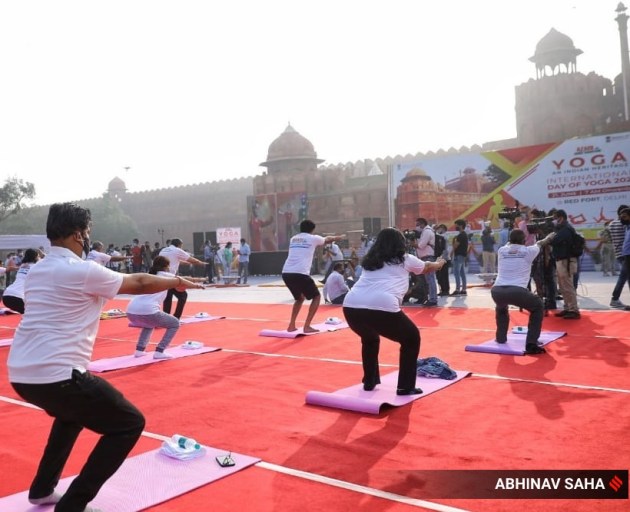 International Yoga Day, International Day of Yoga, Yoga Day celebrations 2021, Yoga Day celebrations around the country, Yoga Day gallery, Yoga Day pictures, indian express news