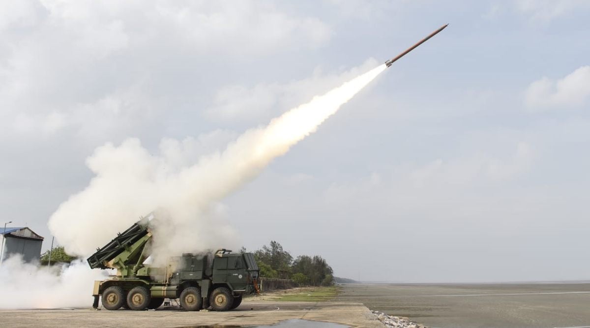 DRDO said that all the mission objectives were met during the launches. The enhanced range version of Pinaka Rocket System can destroy targets at distances up to 45 km.
(Twitter/DRDO)