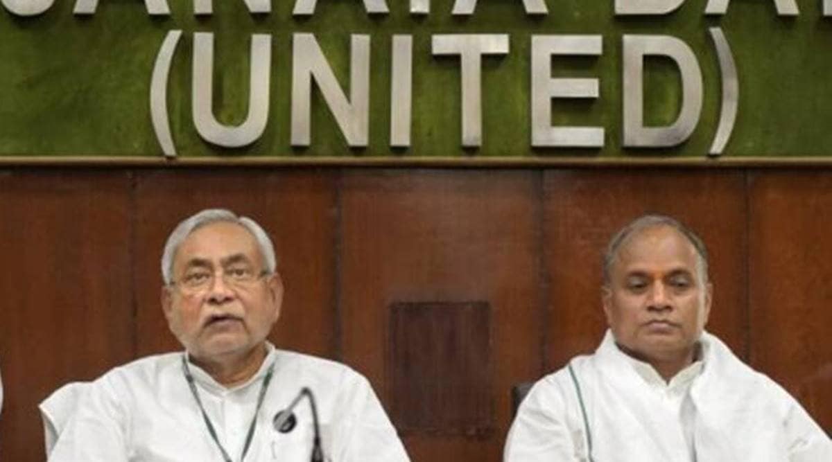 Rajya Sabha MP RCP Singh (right) with Bihar CM Nitish Kumar. (PTI)