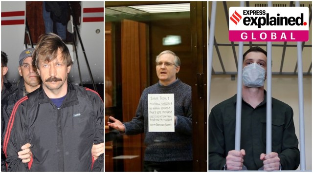 From Left to Right: Viktor Bout, Paul Wheelan and Trevor Reed. (Reuters)